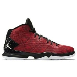 Jordan Red and Black Mesh Athletic Shoes